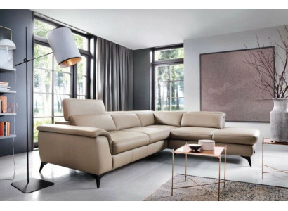 Canapé d'angle Canapé Sofa Tapisserie Cuir Paysage de vie Coin de canapés Sofas d'angle