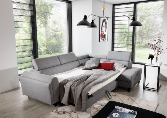 Paysage vivant Canapé d'angle en L Fauteuil Ensemble Suite Canapé moderne Siège textile Coin