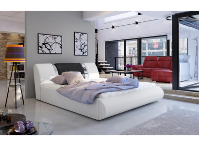 Lit box spring de luxe noir blanc Lits Mobilier de chambre Double Design Hôtel