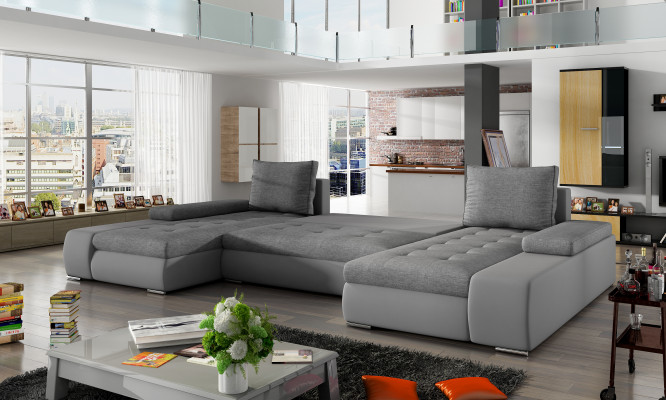 Paysage vivant Salon Canapé en cuir Sofa Canapé Revêtement Siège Canapé d'angle Suite