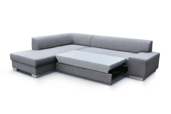 Canapé d'angle design moderne Porto Lit fonction Canapé Textile Canapé-lit
