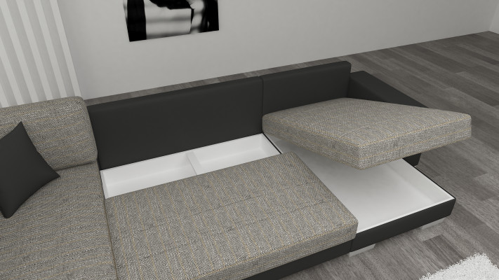 Paysage vivant Canapé d'angle Canapé Sofa Tissu Textile d'angle Tissu Textile Suite nouvel