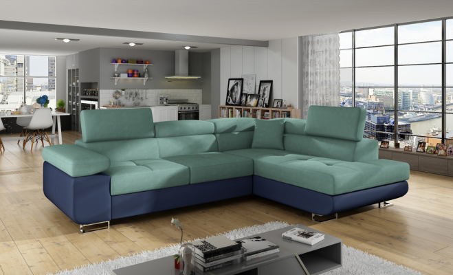 Conception classique canapé d'angle canapé lits de fonction, canapés rembourrage textile sofas