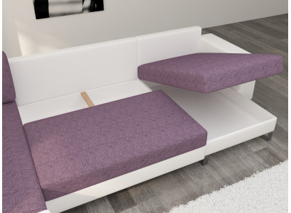 Paysage vivant en forme de U, Salon moderne, Canapé d'angle, Canapé d'angle.