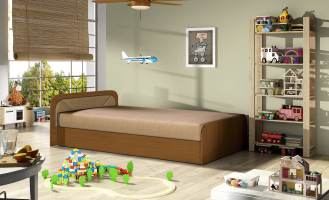 Lit d'enfants moderne Lits Textile Lit en bois Canapé-lit Chambre d'enfants nouveau