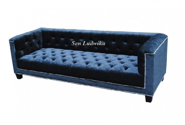 Meuble élégant Canapé Chesterfield Rembourrage Canapé Canapés Trois places Velours