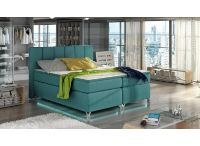 Lit rembourré de designer de luxe Lits Lits Lit Lit Textile Boxspring 180x200 nouveau