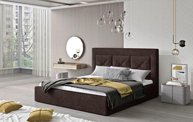 Classique lit moderne Style double lits d'hôtel en bois 220x220 Chambre nouvelle