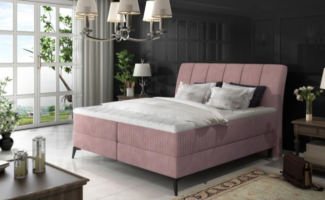 Conception de literie rembourrée Luxueux lit double d'hôtel Lits de mariage Chambre de sommeil Textile 180x200cm