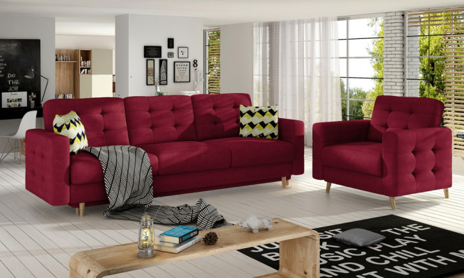 Chesterfield Canapé Rembourrage 3+1 Places Meubles Rembourrés Ensemble de Canapés Canapés