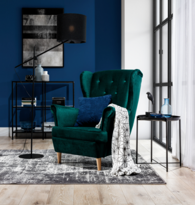 Salon Oreilles Fauteuil Club Mobilier Designer Canapé TV Chaise Velours Rembourrage Siège nouveau
