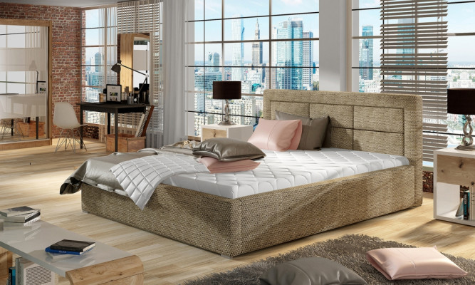 Lit designer Chambre Lits Textile Décoration Hôtel Luxe Rembourrage Robuste