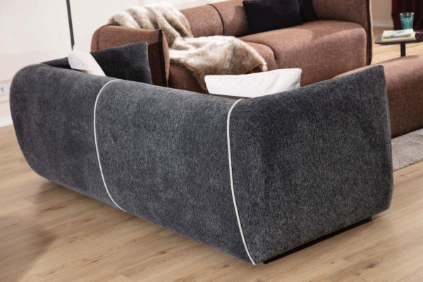 Canapé 3 places Mobilier de salon de luxe Canapés en tissu Trois places gris neuf