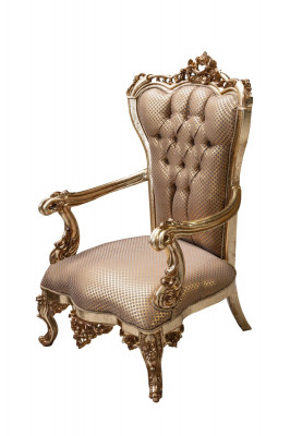 Fauteuil de salon design classique Or Luxueux Textile de salon