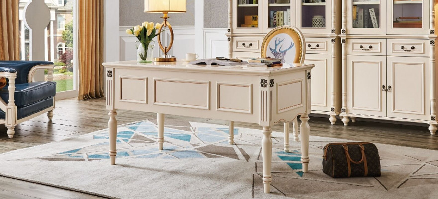 Chaise de bureau classique, meubles de bureau, ameublement, table 2 pièces. Ensemble neuf