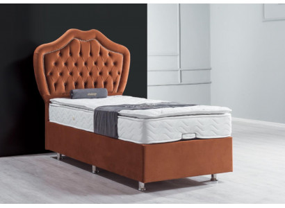 Lit marron Lit simple Sommiers Boxsprings Chambres de luxe Chesterfield