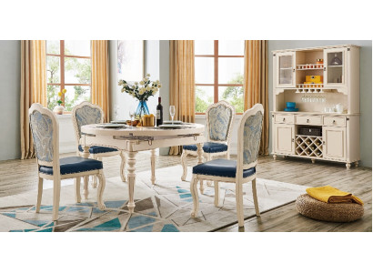 Ensemble de salle à manger classique Table avec 4 chaises Ensemble de chaises Tables en groupe 5 pièces