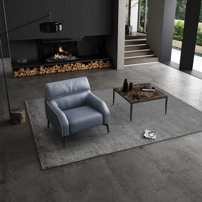 Flache Sofasessel Wohnzimmer Design Einzelsitzer Sofa Couch Lounge Club 1-Sitzer