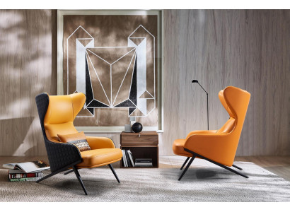 Fauteuil Design Beat Relax Lounge Club Siège Simple Tissu Rembourré Cuir