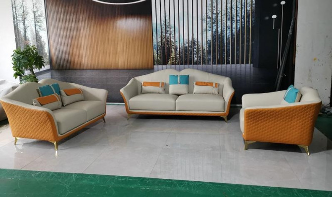 Conception Trois 3 places Canapé Couch Tapisserie Club Canapés Canapé Salon