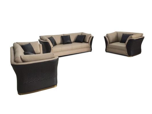 Fauteuil Design Canapé Sofa Détente Lounge Cuir TV Luxe Club Tapisserie