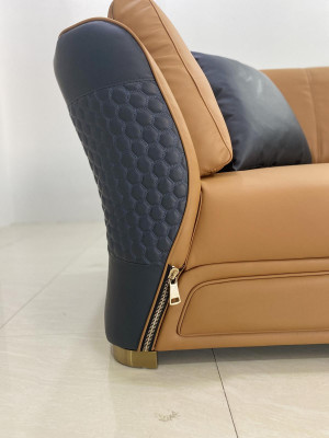 Fauteuil Design Canapé Sofa Détente Lounge Cuir TV Luxe Club Tapisserie