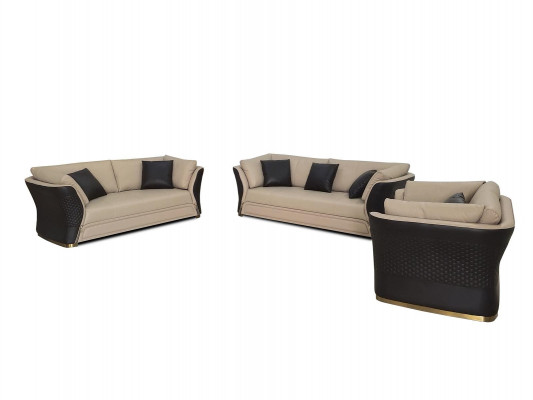 Fauteuil Design Canapé Sofa Détente Lounge Cuir TV Luxe Club Tapisserie