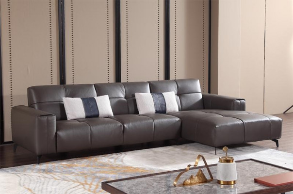 Design Esk Canapé d'angle en forme de L Moderne Canapés Canapé en cuir Canapé Siège Paysage vivant