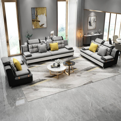 Tissu Canapé Canapé Paysage de vie Ensemble de canapés 3+2+1 Ensemble Canapés Design Nouveaux