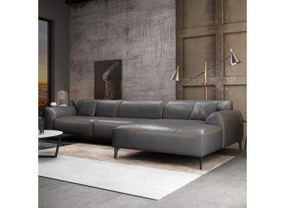 Paysage de vie Canapé Rembourrage Textile Cuir Tissu Siège Suite Coin Canapé d'angle Forme en L