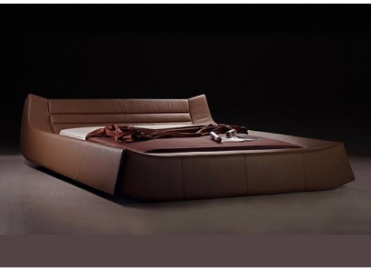 Revêtement de lit Design Luxe Lits Doubles d'hôtel Chambre de Repos en Cuir Tissu Moderne