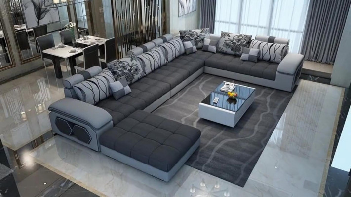 Paysage vivant Textile Canapé Canapé Tapisserie Canapés Canapés Suite en forme de U designer