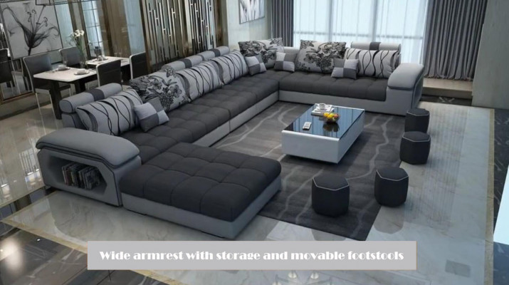 Paysage vivant Textile Canapé Canapé Tapisserie Canapés Canapés Suite en forme de U designer