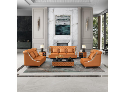 Designer Canapé Trois Places Siège Rembourrage 3 Places Cuir Tissu Canapés Design