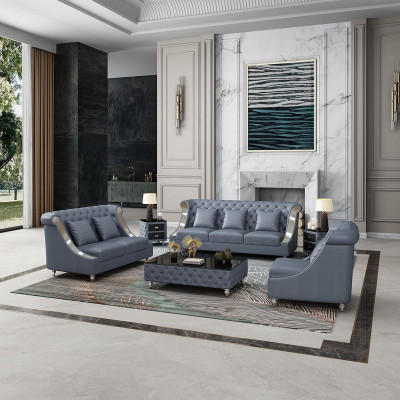 Designer Canapé Trois Places Siège Rembourrage 3 Places Cuir Tissu Canapés Design