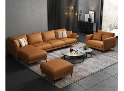 Paysage vivant Suite Design Canapés modernes Canapé d'angle moderne Canapé en cuir Canapé neuf
