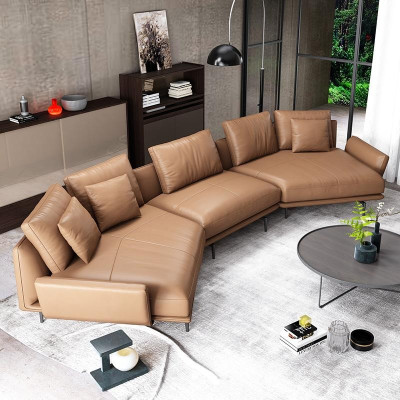 Paysage de vie Suite Design Moderne Canapé Canapé d'angle Canapé en forme de U Canapé en cuir Canapé