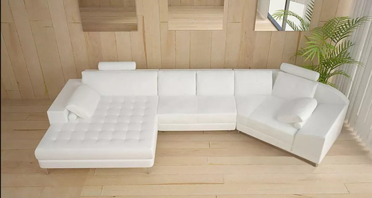 Canapé d'angle Canapé en cuir Canapé design Canapé d'angle en U Moderne Rembourrage Canapé de salon Meubles