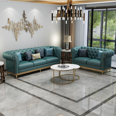 Ensemble de canapé 3+2 places en cuir canapé moderne canapé design nouveau Chesterfield