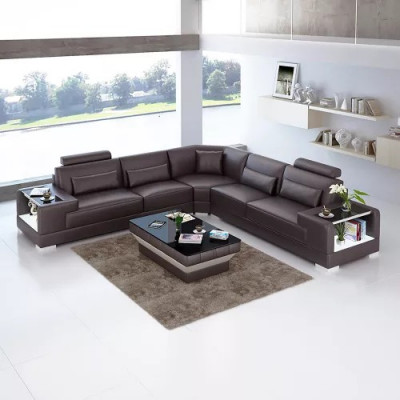 Conception Salon Canapé Mobilier Canapé d'angle Canapé d'angle Canapé en cuir