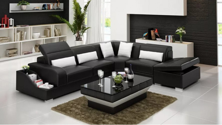 Design Moderne Ecksofa Ecksofa Wohnzimmer Ledergarnitur Couch Sofa.