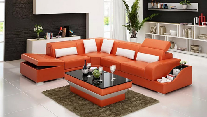 Design Moderne Ecksofa Ecksofa Wohnzimmer Ledergarnitur Couch Sofa.