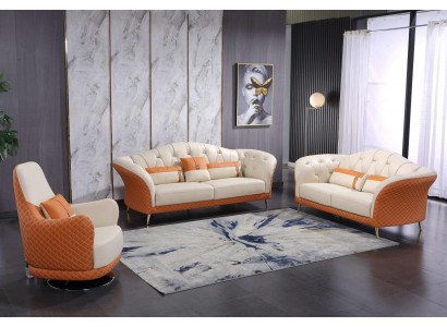 Meubles design d'ameublement exclusifs 32 pièces de canapé ensemble de 2 pièces. Paysage de vie