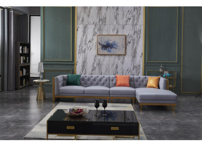 Paysage vivant Canapé d'angle en L Canapé Siège Rembourrage Ensemble Suite Canapé Mobilier de luxe