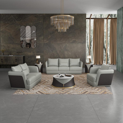 Canapé en cuir Canapé Salon Paysage 3 2 1 Places Suite Design Canapé Moderne Canapés