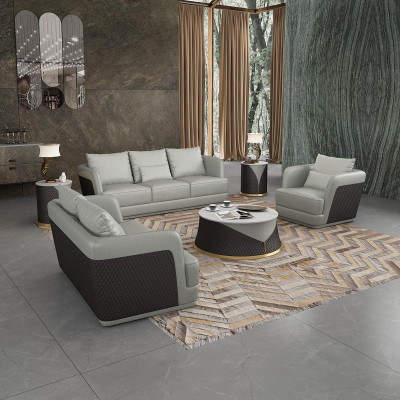Canapé en cuir Canapé Salon Paysage 3 2 1 Places Suite Design Canapé Moderne Canapés