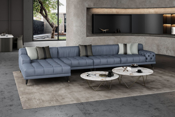 Canapé Chesterfield Canapé Rembourrage Mobilier de Luxe Design Canapé d'angle Cuir