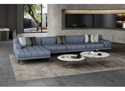 Canapé Chesterfield Canapé Rembourrage Mobilier de Luxe Design Canapé d'angle Cuir