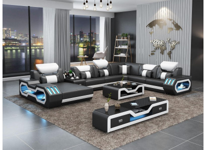 Paysage vivant canapé d'angle en forme de U Table basse Buffet de design Paysage vivant Grand nouveau