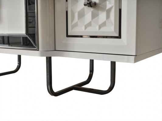 Buffet blanc Commode Consoles Table Miroir 2 pièces. Armoires à tiroirs, bahuts